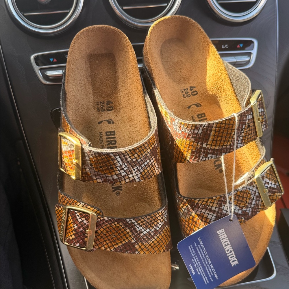 Birkenstock Python Pattern Big Buckle Sandals - image 3